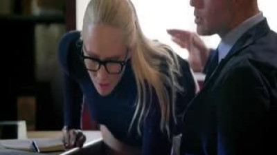 Big Boss And His Submissive Secretary AJ Applegate With Beautiful Body